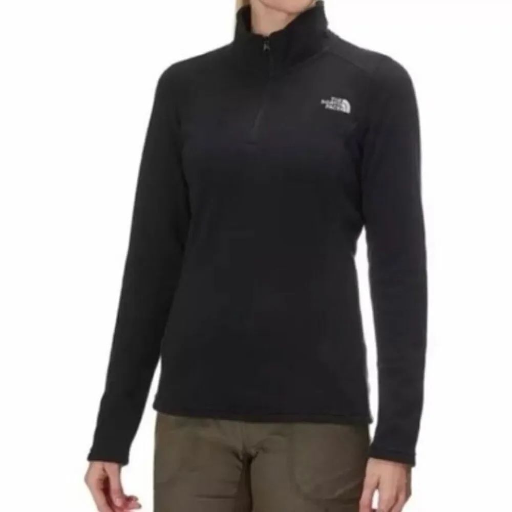 The North Face TKA100 black quarter zip fleece M